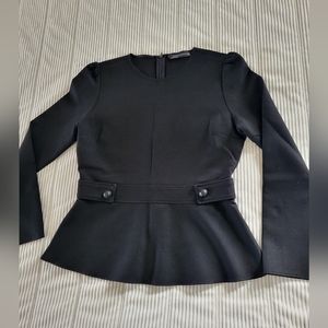 Zara Long Sleeve Peplum Top